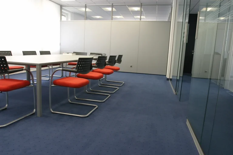 Conference room carpet Office conference room with blue commercial carpet